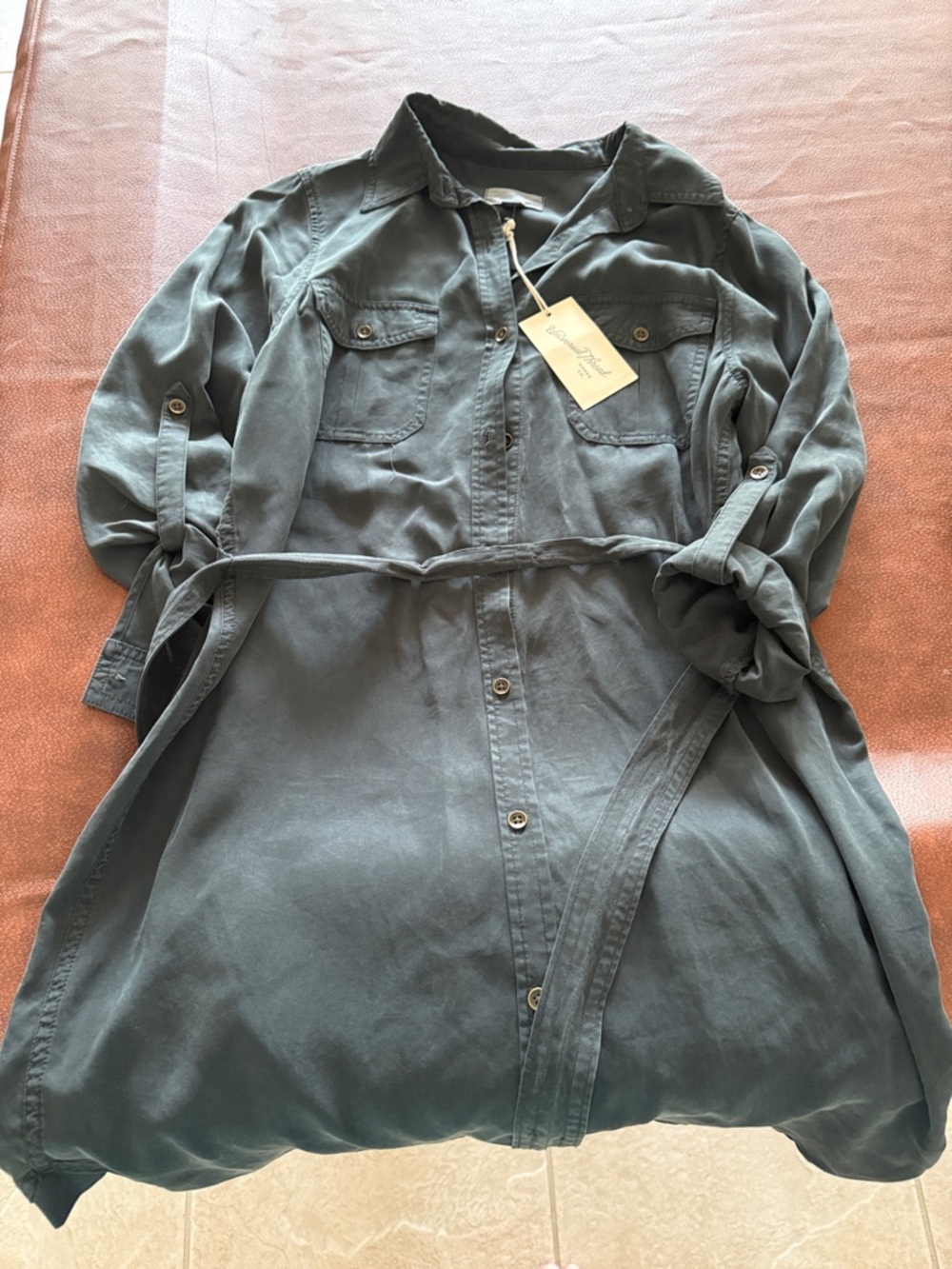 Universal Thread Black Button-Front Shirt Dress